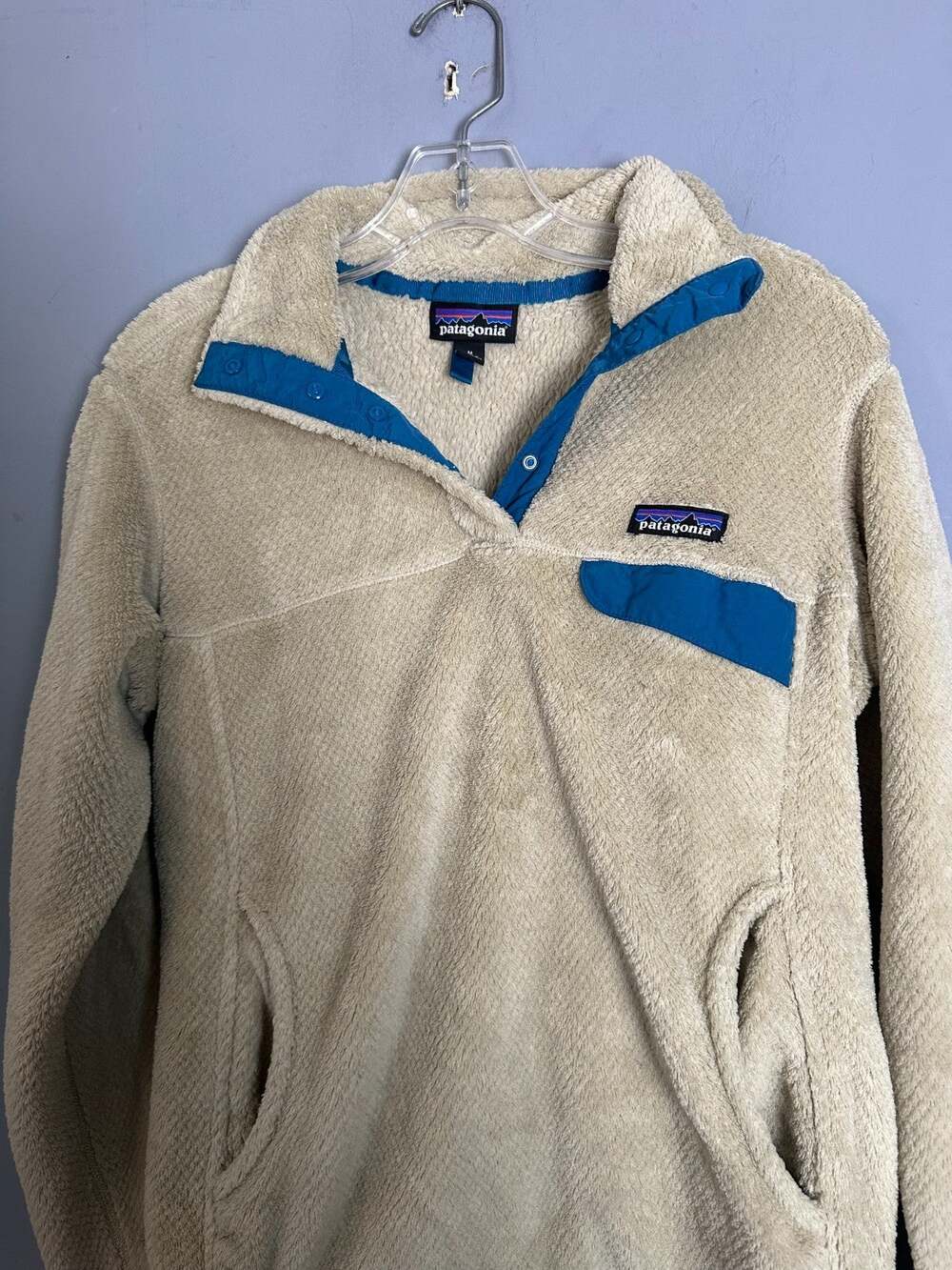 Patagonia Beige Pullover Fleece Jacket Women's Size Medium